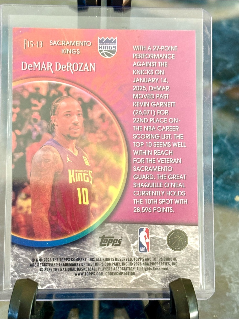Demar DeRozan Topps Chrome Update Series Fortune 5 Sacramento Kings - Picture 2 of 2